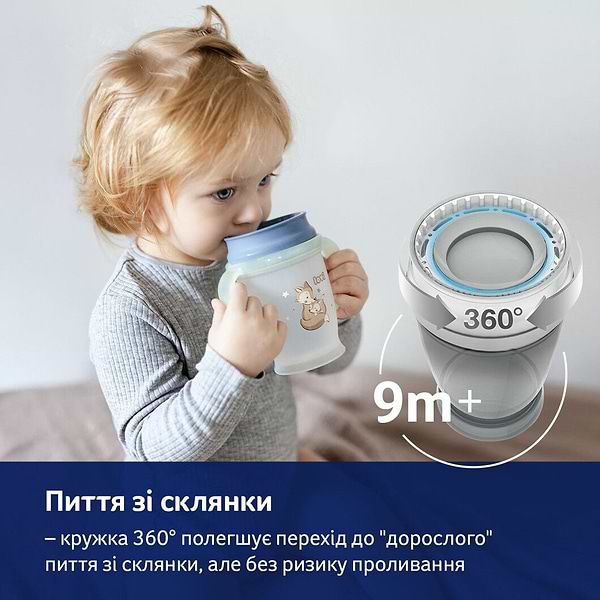 Фото - Поильник-непроливайка детский Lovi 360 250 мл Night&Day Rabbit (1/610)