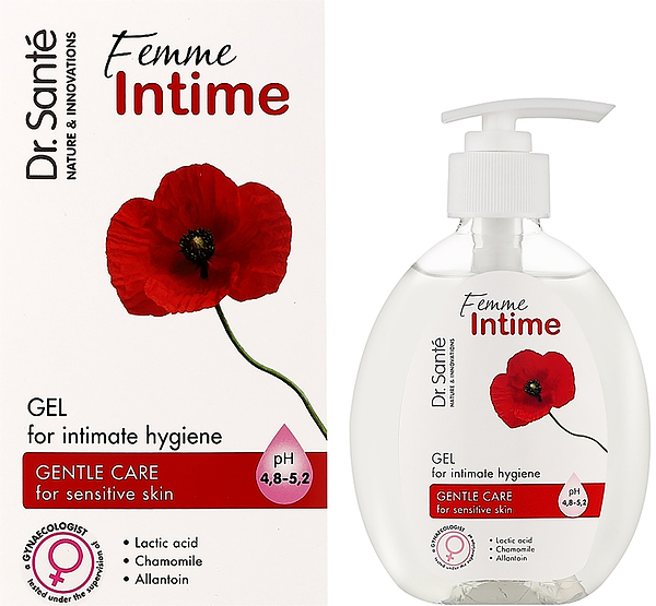 Фото - Гель для інтимної гігієни Dr. Sante Femme Intime 230 мл ніжний догляд (4823015922923)