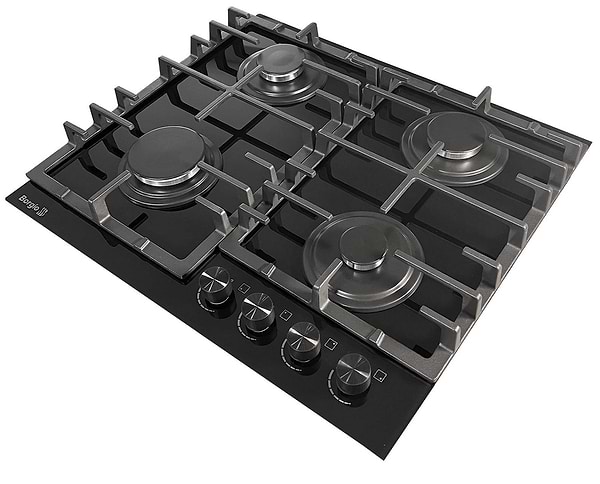 Фото - Варильна поверхня газова Borgio DR 6390-15 BLACK GLASS FFD
