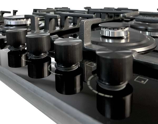 Фото - Варильна поверхня газова Borgio DR 6390-15 BLACK GLASS FFD