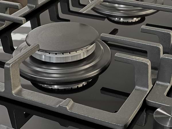 Фото - Варильна поверхня газова Borgio DR 6390-15 BLACK GLASS FFD