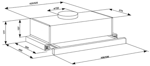 Фото - Уценка - Вытяжка встраиваемая ELEYUS Storm 700 60 IS #