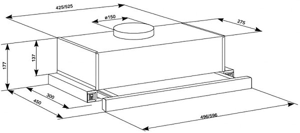 Фото - Уцінка - Витяжка вбудована ELEYUS Storm 700 60 BL#