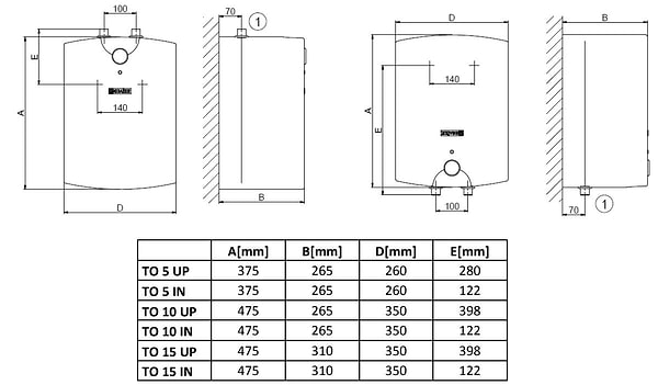Фото - Водонагрівач Drazice TO 15 UP