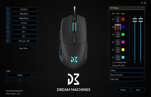 Фото - Мышь проводная игровая Dream Machines DM5 Blink USB Black