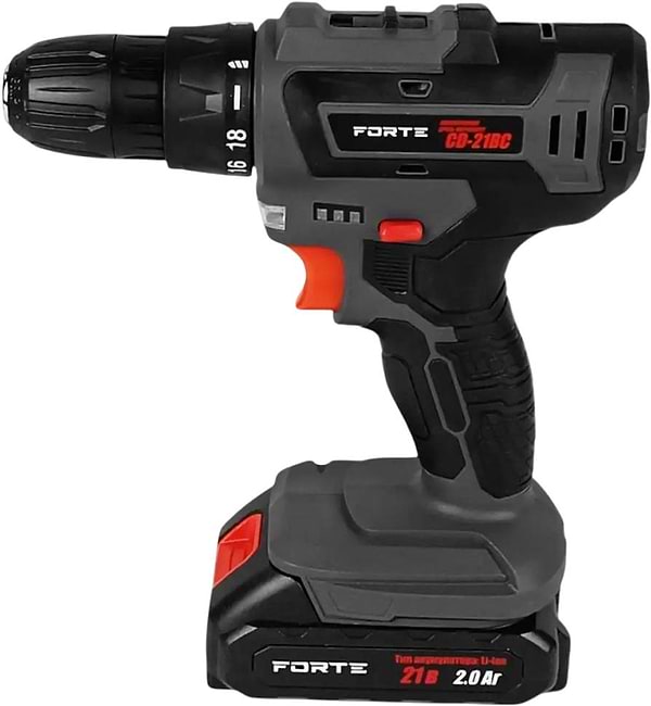 Фото - Уценка - Дрель-шуруповерт Forte CD-21BC кейс с аксессуарами
