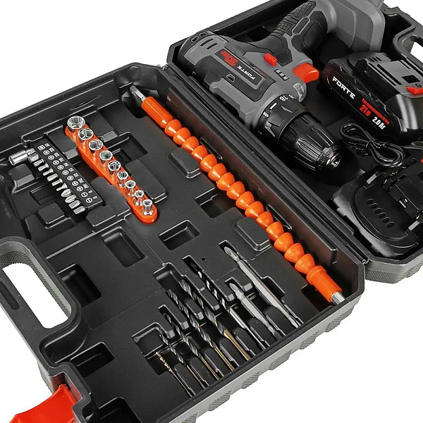 Фото - Уценка - Дрель-шуруповерт Forte CD-21BC кейс с аксессуарами