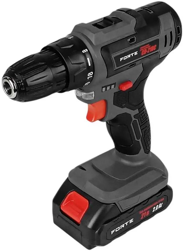 Фото - Уценка - Дрель-шуруповерт Forte CD-21BC кейс с аксессуарами