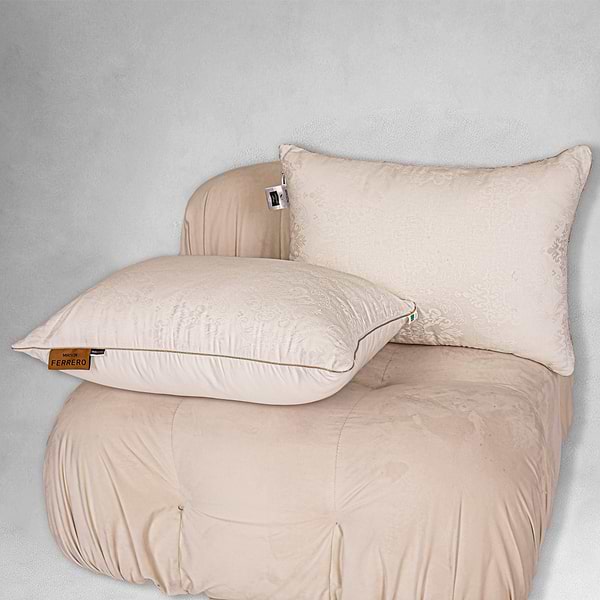 Фото - Подушка стандартна MirSon №15-86 Ferrero Бавовна Vanilla середня 50х70 (2200011167442)