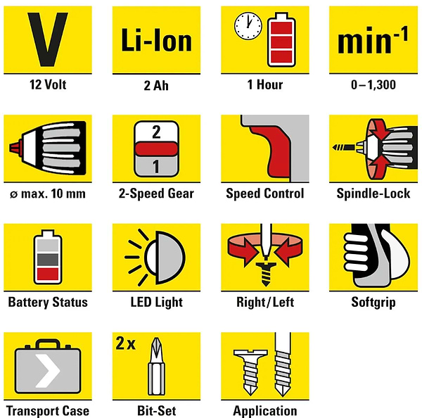 Фото - Дриль-шуруповерт Trotec PSCS 11-12V + кейс (4410000102)