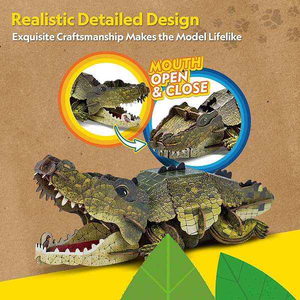 Фото - 3D пазлы Cubic Fun Крокодил (DS1182h)