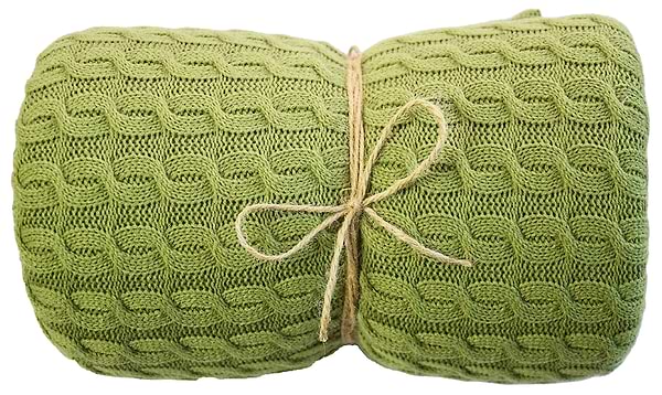 Фото - Плед полуторный Прованс Sweet home Kosa травяной 130х170 (028461)