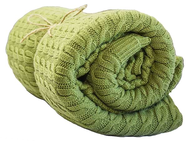 Фото - Плед полуторный Прованс Sweet home Kosa травяной 130х170 (028461)