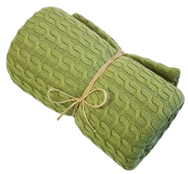 Фото - Плед полуторный Прованс Sweet home Kosa травяной 130х170 (028461)