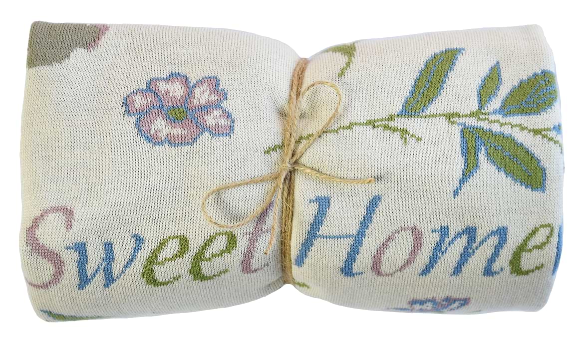 Купить Плед односпальный Прованс Sweet home 90х130 (028455) - Фото 1 Плед односпальный Прованс Sweet home 90х130 (028455) - Фото 1