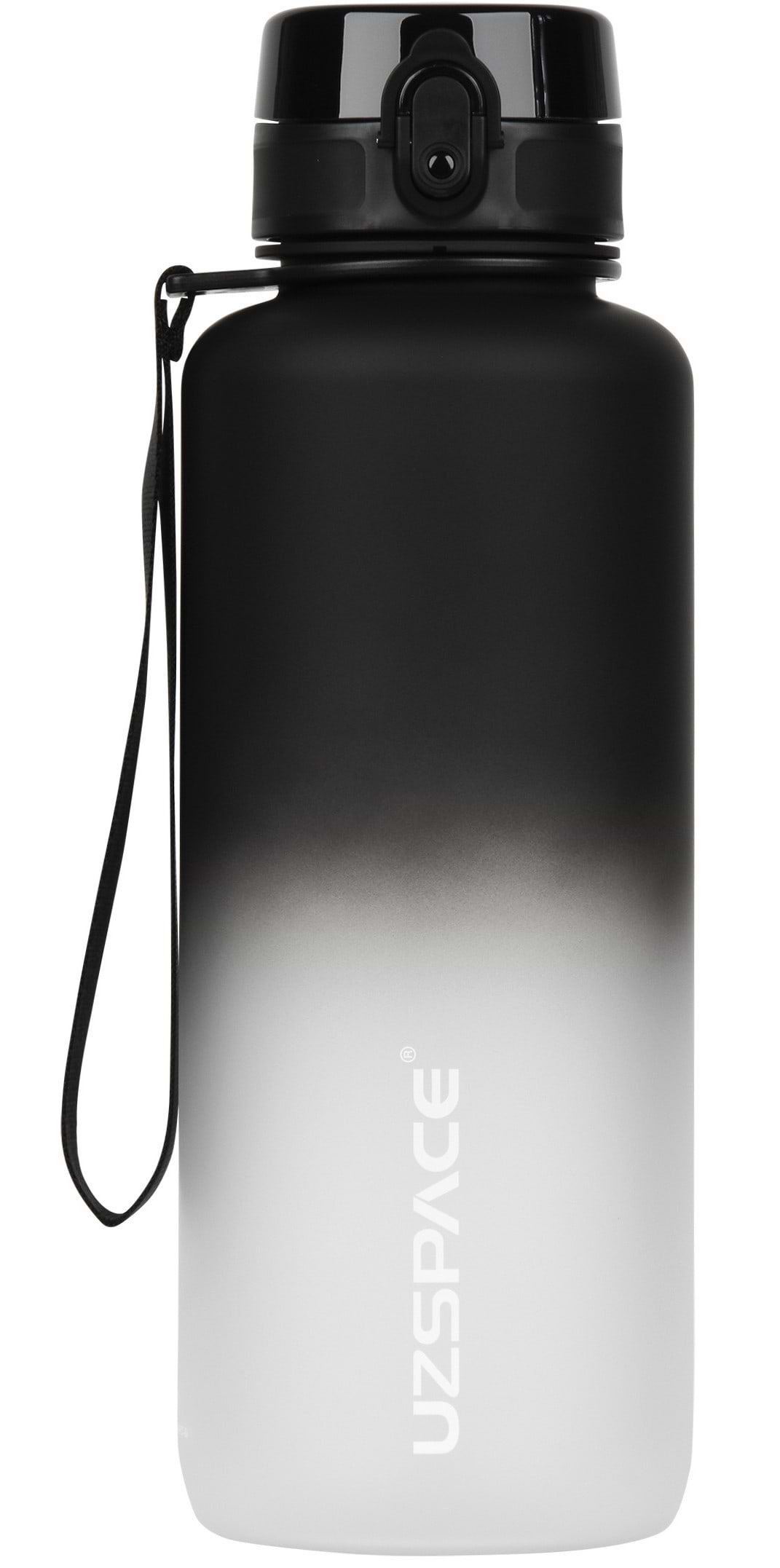 Бутылка для воды UZspace 3056 Frosted 1500 мл Черно-белая