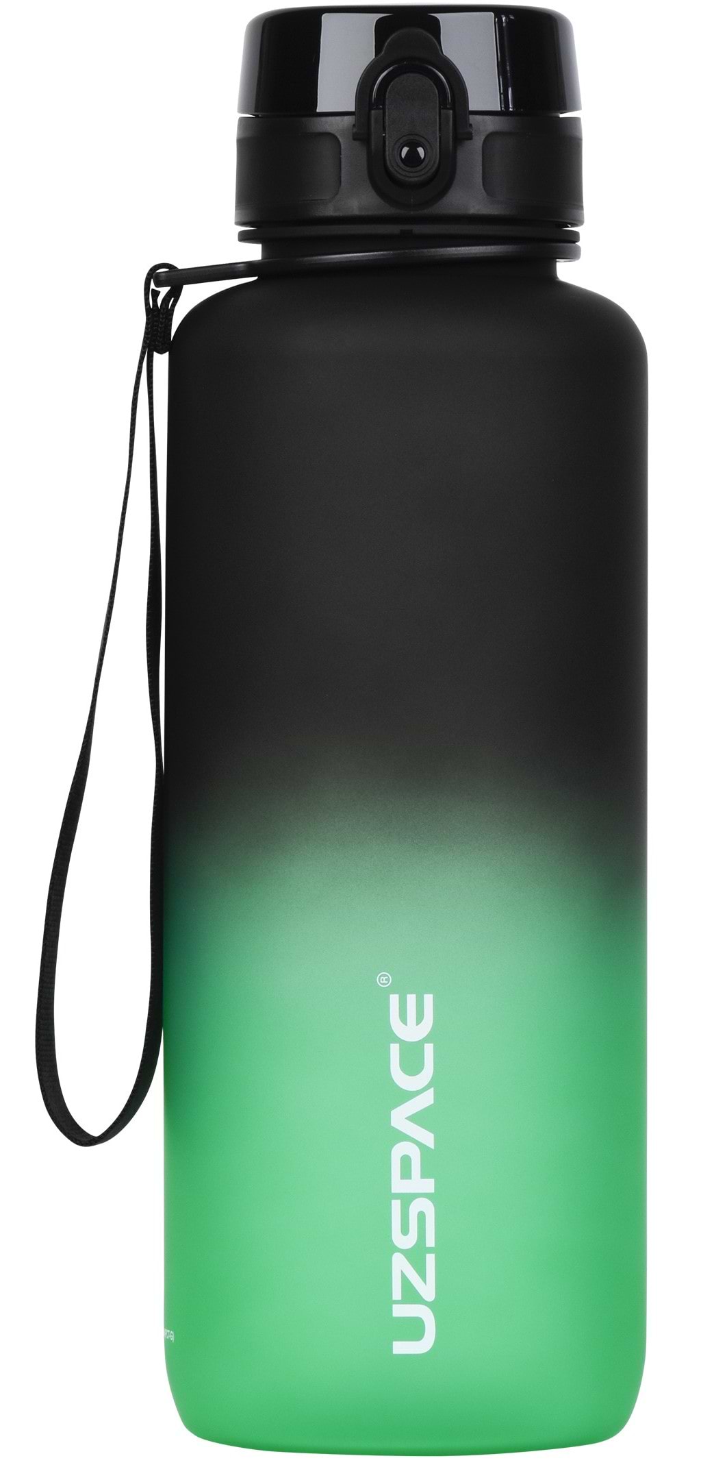 Бутылка для воды UZspace 3056 Frosted 1500 мл Черно-зеленая