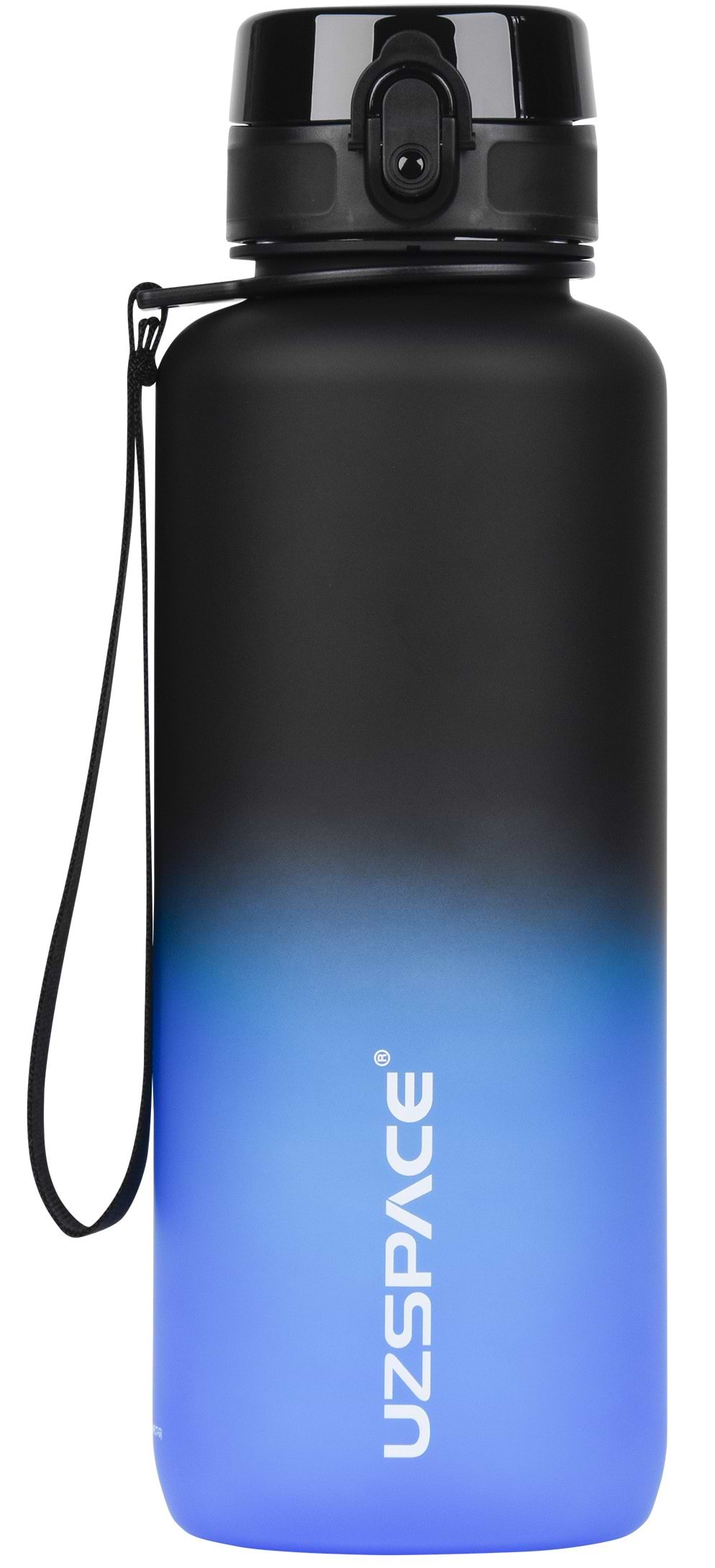 Бутылка для воды UZspace 3056 Frosted 1500 мл Черно-голубая