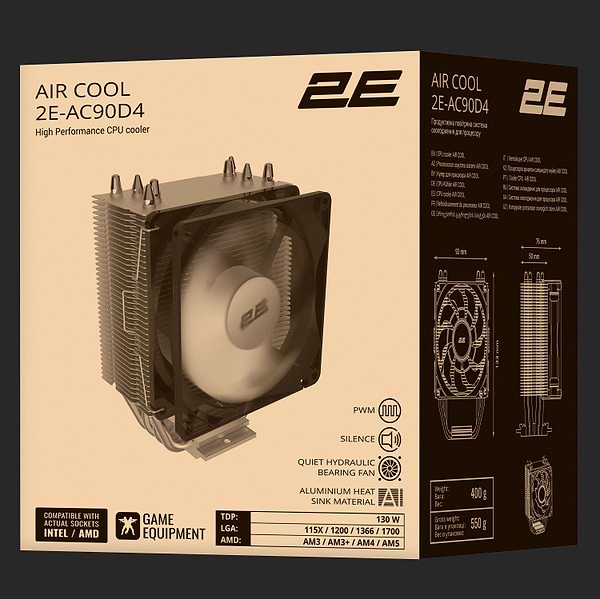 Фото - Процесорний кулер 2E 2E-AC90D4