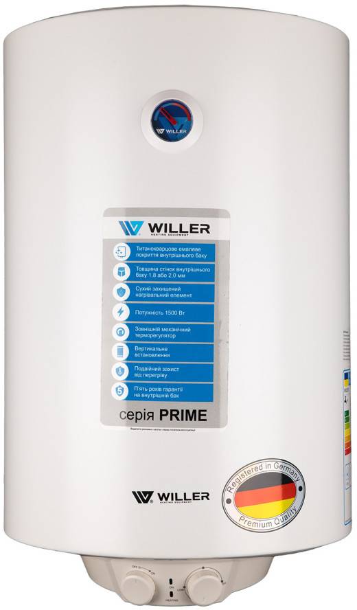Фото - Водонагрівач Willer EV100DR Prime