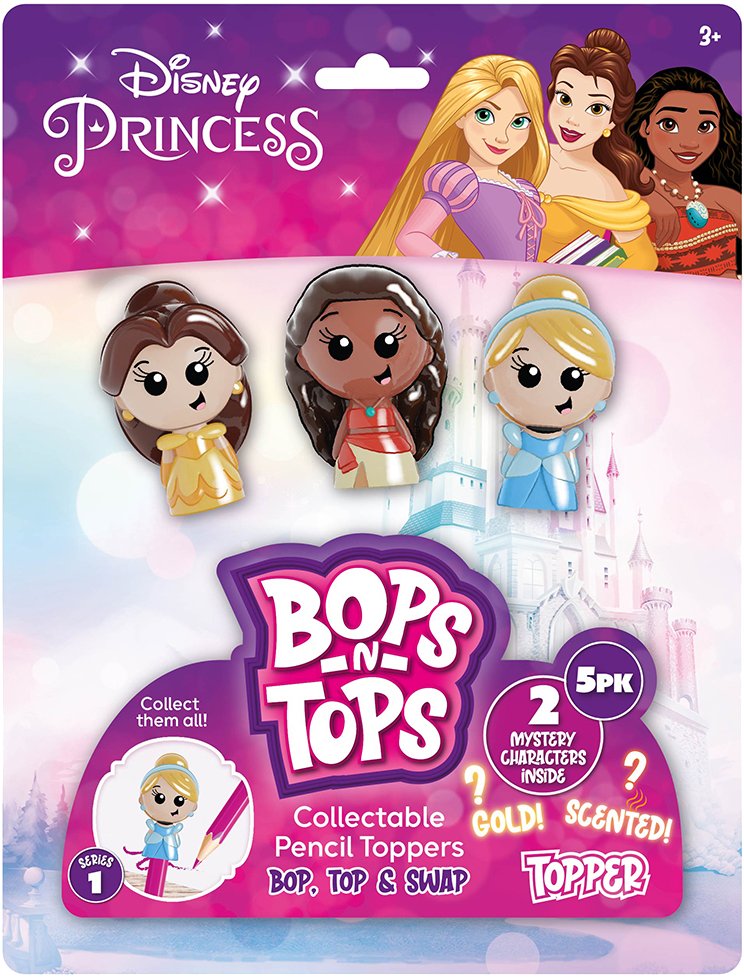 Фото - Коллекционная фигурка Sambro "Bop n Tops" – ПРИНЦЕССЫ ДИСНЕЙ (5 фиг., в ассор.) (DSP20-3562-KV-FO)