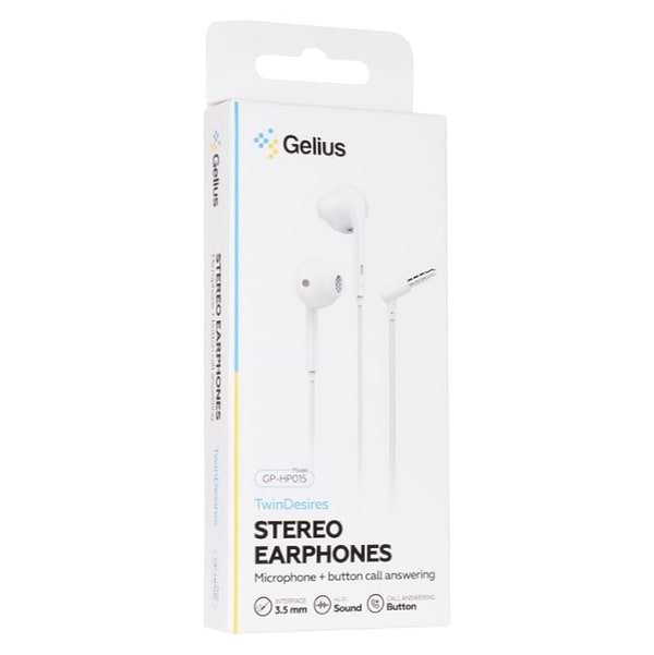 Фото - Навушники вкладиші дротові Gelius TwinDesires GP-HP015 White (98309)
