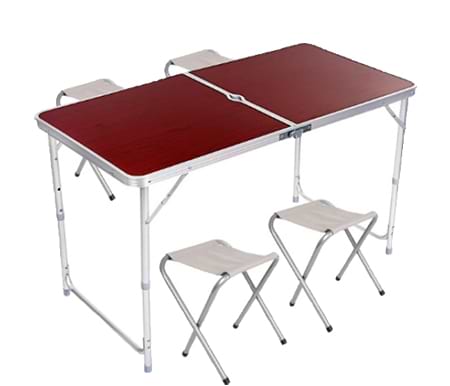 Фото - Складной стол Voltronic DT-4251 с 4 стульями Фото - Складной стол Voltronic DT-4251 с 4 стульями