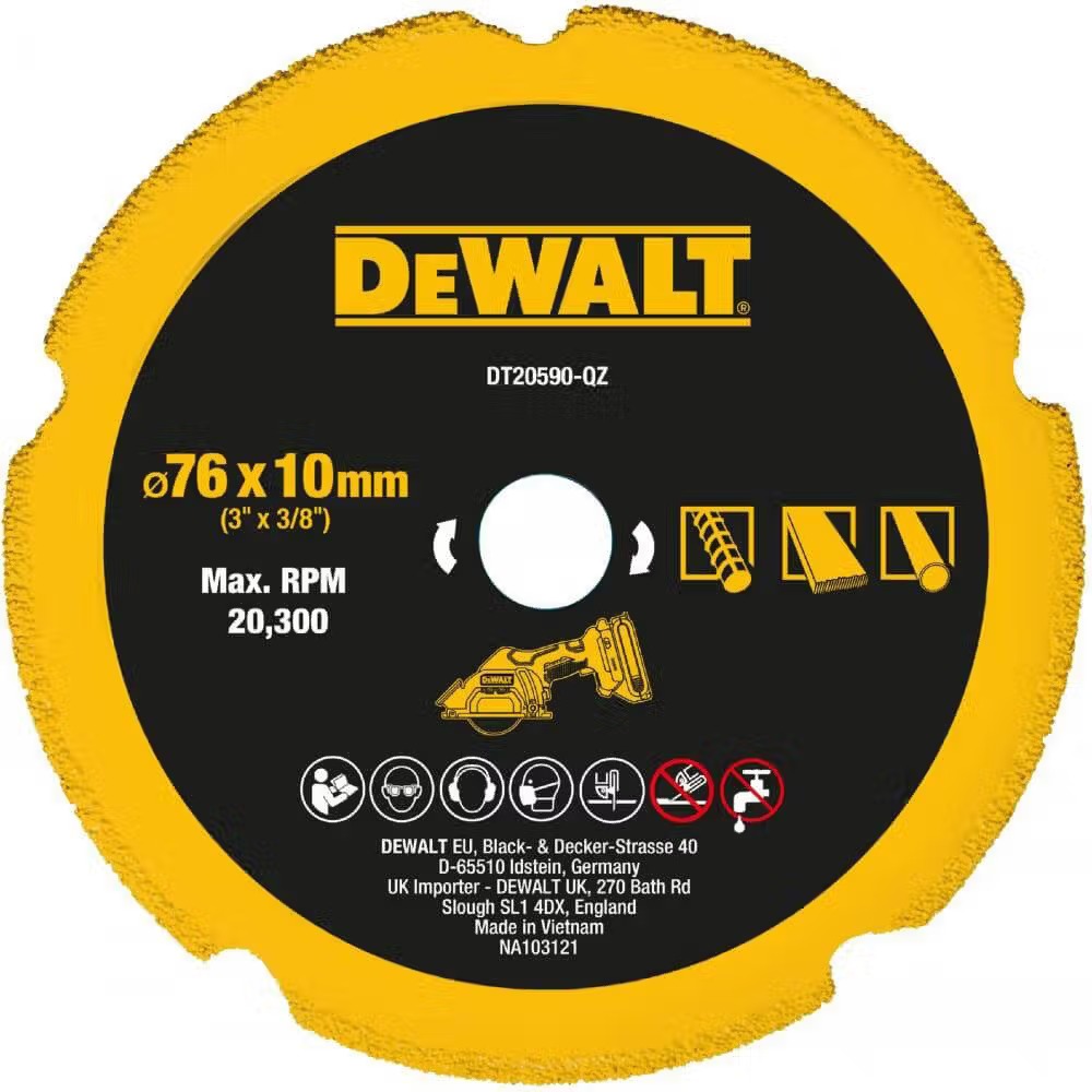 Диск алмазний DeWALT 76х10 мм (DT20590)