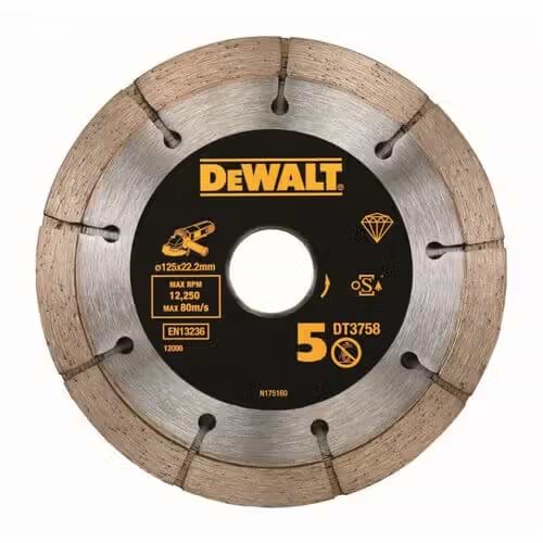 Диск алмазний DeWALT 125x6.3х22.2 мм (DT3758)