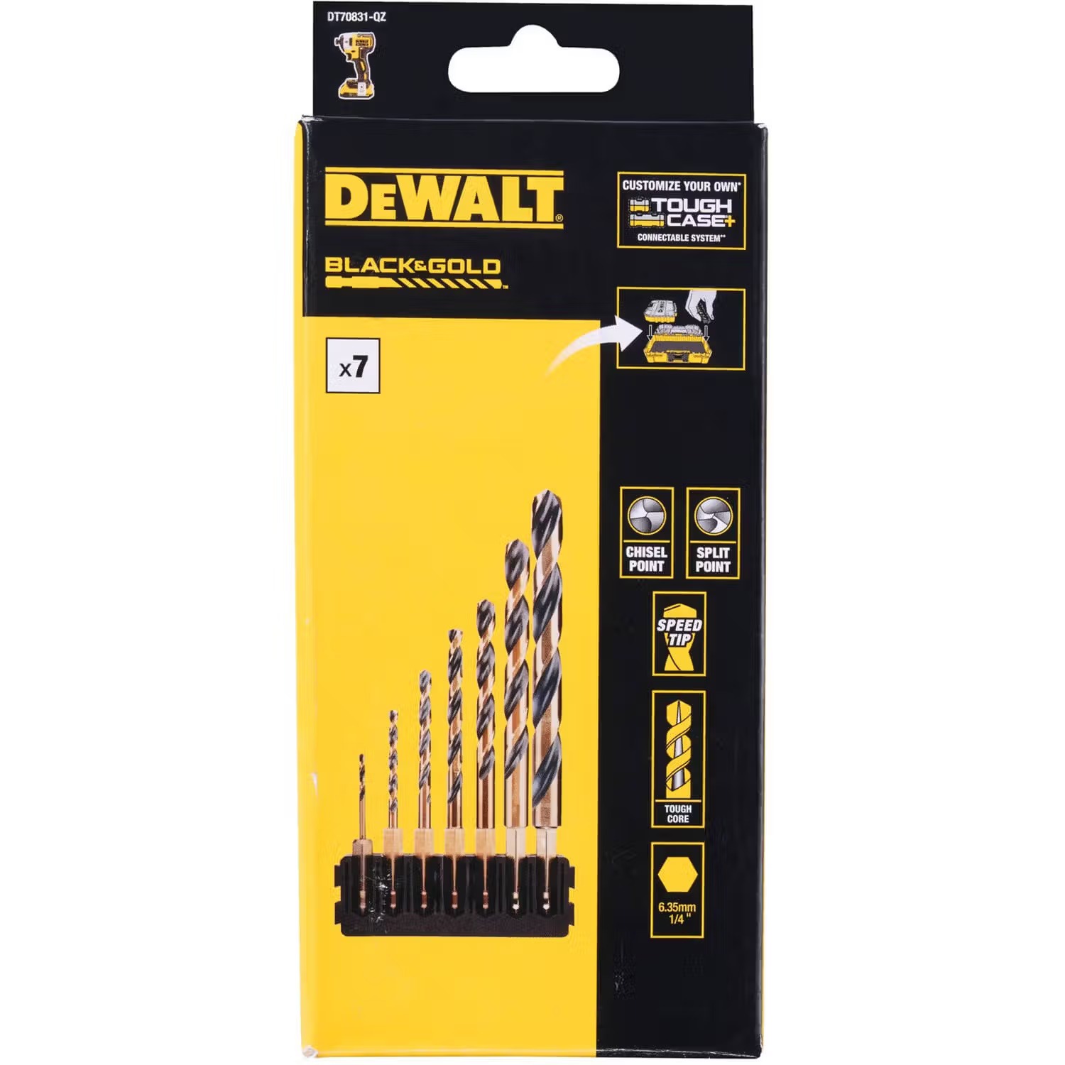 Набір свердел DeWALT Black&Gold 8 шт. (DT70831)