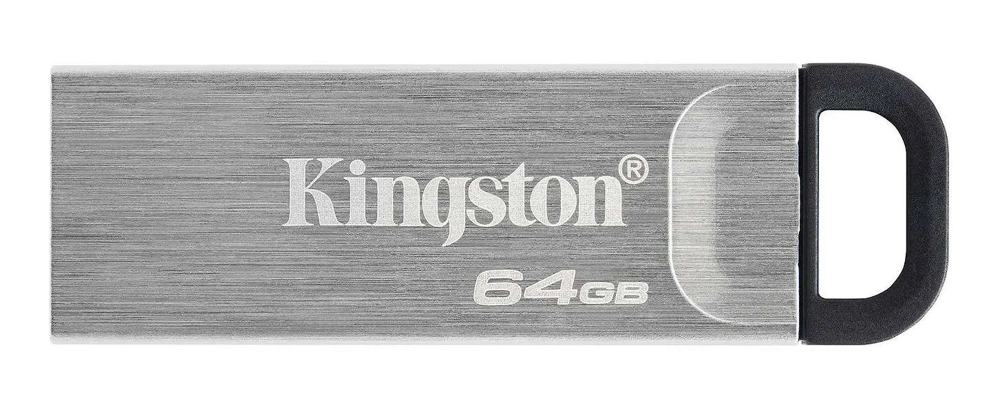 Флеш USB Kingston DataTraveler Kyson 64GB USB 3.2 Silver-Black (DTKN/64GB) - Фото 1