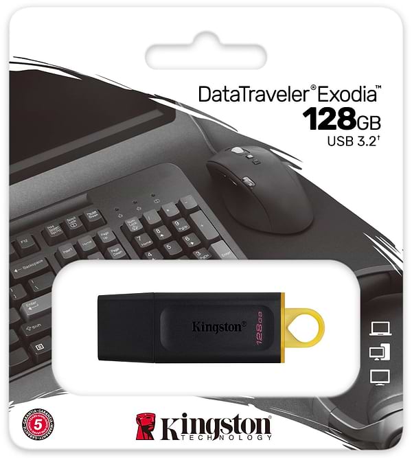 Фото - Флеш USB Kingston USB 3.2 Gen1 DataTraveler Exodia Black-Yellow (DTX/128GB)