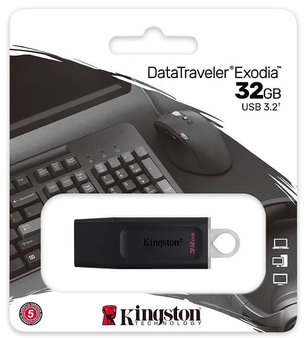 Фото - Флеш USB Kingston USB 3.2 Gen 1 DataTraveler Exodia Black-White (DTX/32GB)