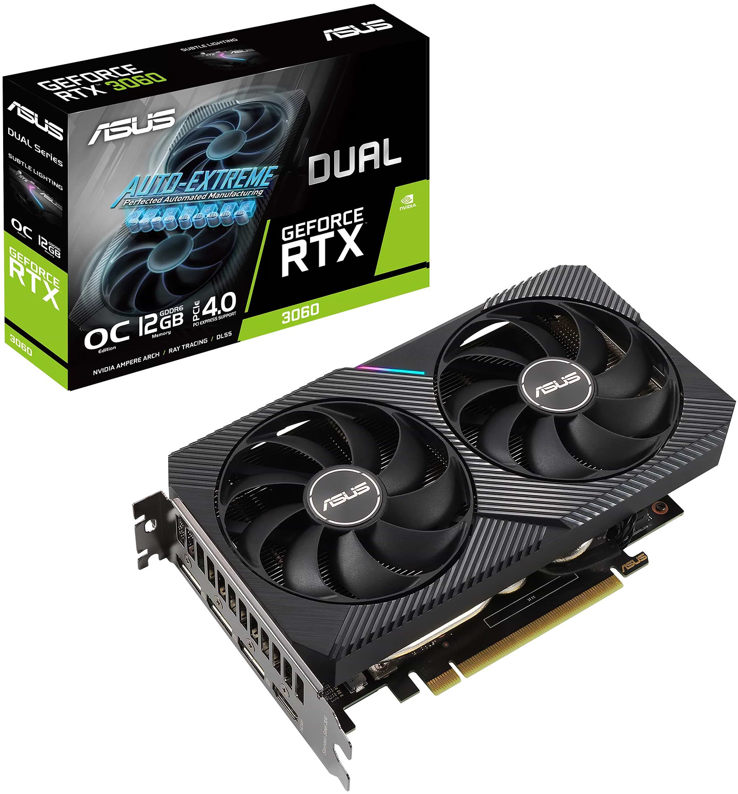Видеокарта Asus Nvidia GeForce DUAL-RTX3060-O12G-V2 LHR
