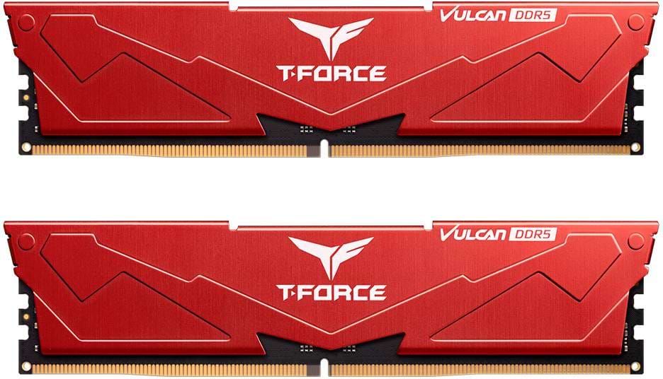 Память DDR Team DDR5 32GB KIT 2x16GB PC 6400 T-Force Vulcan (FLRD532G6400HC40BDC01) RED