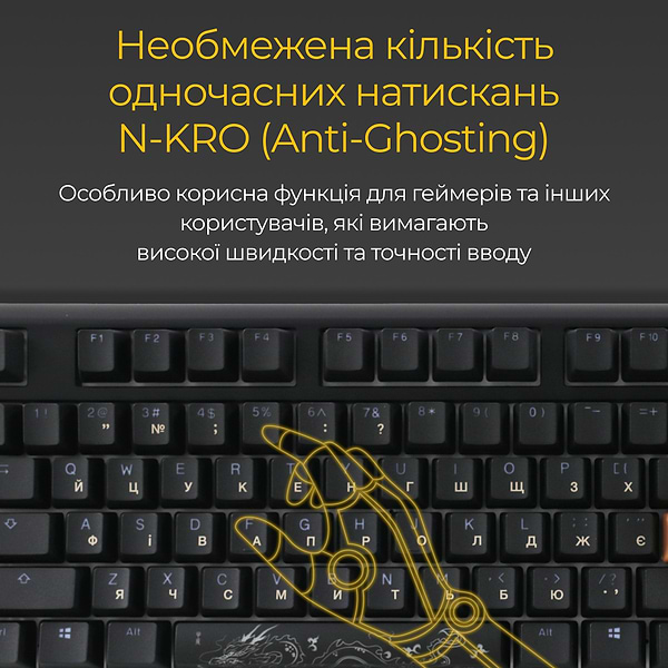 Фото - Клавіатура дротова ігрова Ducky One 3 Cherry MX Blue RGB Black UA (DKON2108ST-CUAPXCLAWSC1)