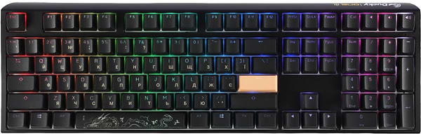 Фото - Клавіатура дротова ігрова Ducky One 3 Cherry MX Blue RGB Black UA (DKON2108ST-CUAPXCLAWSC1)