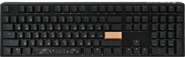 Фото - Клавіатура дротова ігрова Ducky One 3 Cherry MX Blue RGB Black UA (DKON2108ST-CUAPXCLAWSC1)