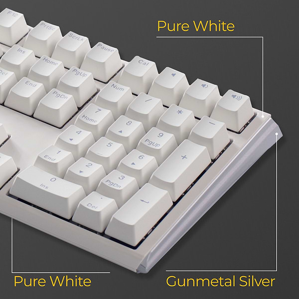 Фото - Клавиатура проводная игровая Ducky One 3 Cherry MX Brown RGB White UA (DKON2108ST-BUAPXPWWWSC1)