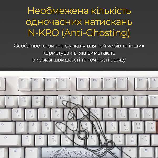 Фото - Клавиатура проводная игровая Ducky One 3 Cherry MX Brown RGB White UA (DKON2108ST-BUAPXPWWWSC1)