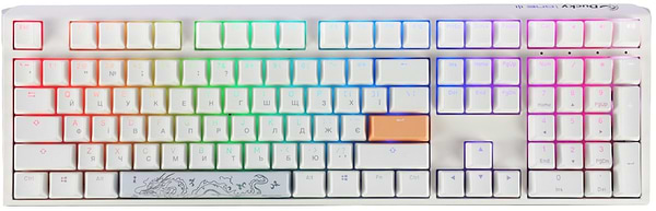 Фото - Клавиатура проводная игровая Ducky One 3 Cherry MX Brown RGB White UA (DKON2108ST-BUAPXPWWWSC1)