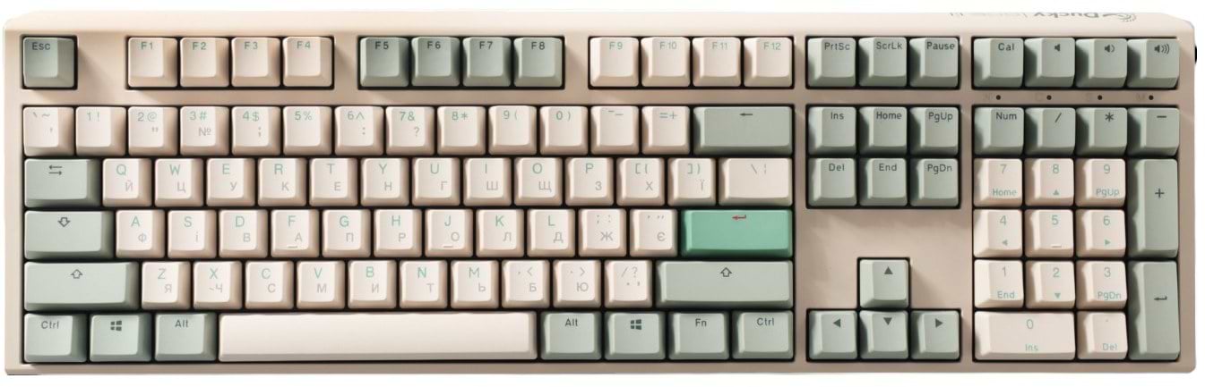 Клавиатура проводная игровая Ducky One 3 Cherry MX Brown Matcha Cream UA (DKON2108-BUAPXМAEGGC1) - Фото 1