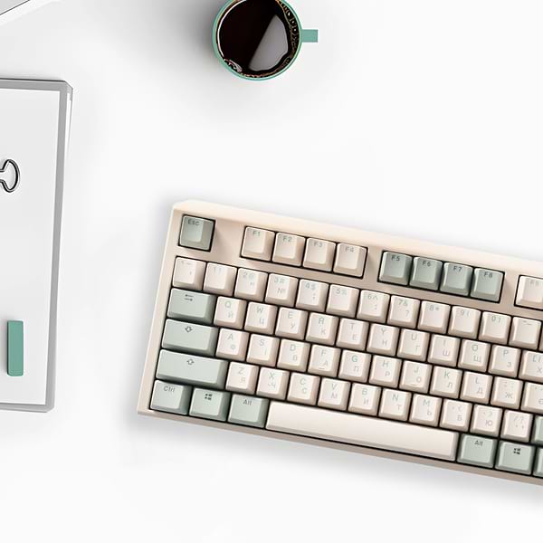 Фото - Клавіатура дротова ігрова Ducky One 3 Cherry MX Red Matcha Cream UA (DKON2108-RUAPXМAEGGC1)