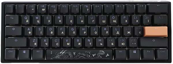 Фото - Клавіатура дротова ігрова Ducky One 3 Mini Cherry MX Speed silver RGB Black UA (DKON2161ST-PUAPXCLAWSC1)