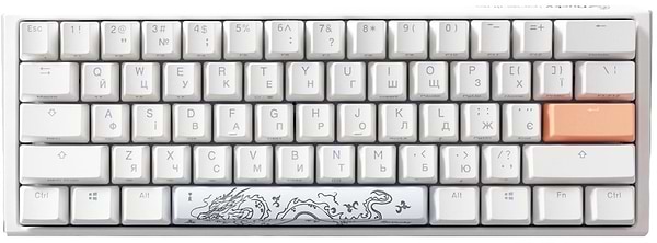 Фото - Клавиатура проводная игровая Ducky One 3 Mini Cherry MX Silent red RGB White UA (DKON2161ST-SUAPXPWWWSC1)