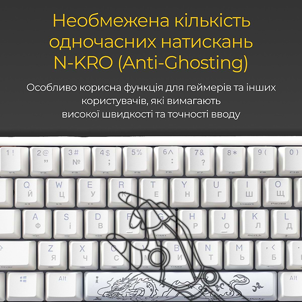 Фото - Клавіатура дротова ігрова Ducky One 3 SF Cherry MX Brown RGB White UA (DKON2167ST-BUAPXPWWWSC1)