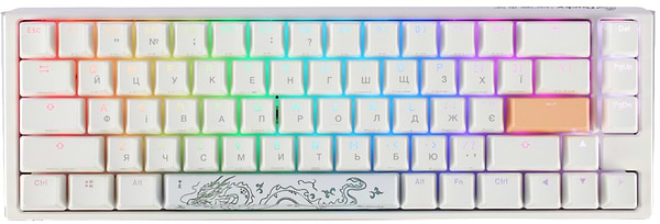 Фото - Клавіатура дротова ігрова Ducky One 3 SF Cherry MX Brown RGB White UA (DKON2167ST-BUAPXPWWWSC1)