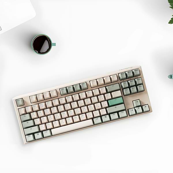 Фото - Клавіатура дротова ігрова Ducky One 3 TKL Cherry MX Speed silver Matcha Cream UA (DKON2187-PUAPXМAEGGC1)
