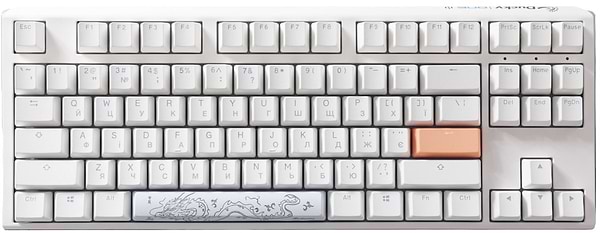 Фото - Клавіатура дротова ігрова Ducky One 3 TKL Cherry MX Red RGB White UA (DKON2187ST-RUAPXPWWWSC1)