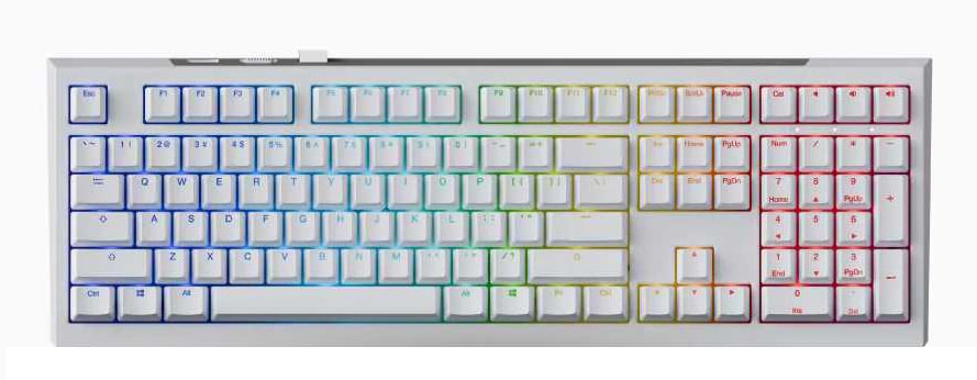 Клавиатура беспроводная игровая Ducky One X Wireless White (ON2408AST3-DAUSPDOECL2WW1)